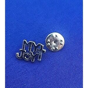 Vintage Gold Tone My Joy with Cross Religious Hat Lapel‎ Pin pinback tie tack